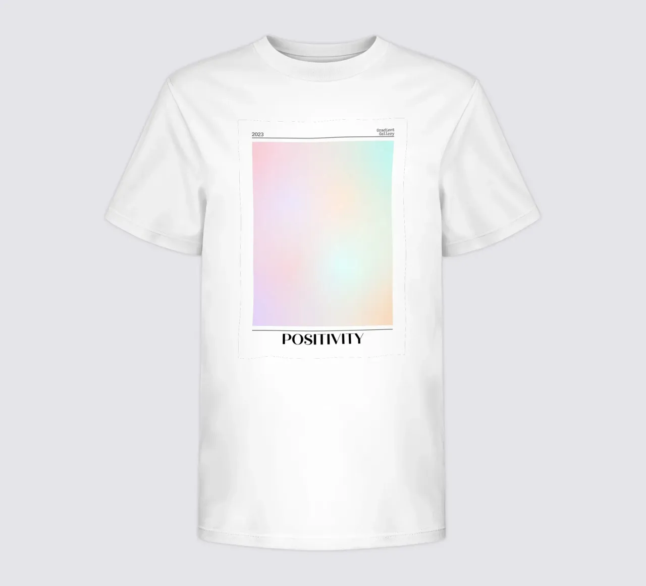 Gradient Gallery 2023 - Stampa Ombre Pastello Positività t-shirt bambini da homdeco