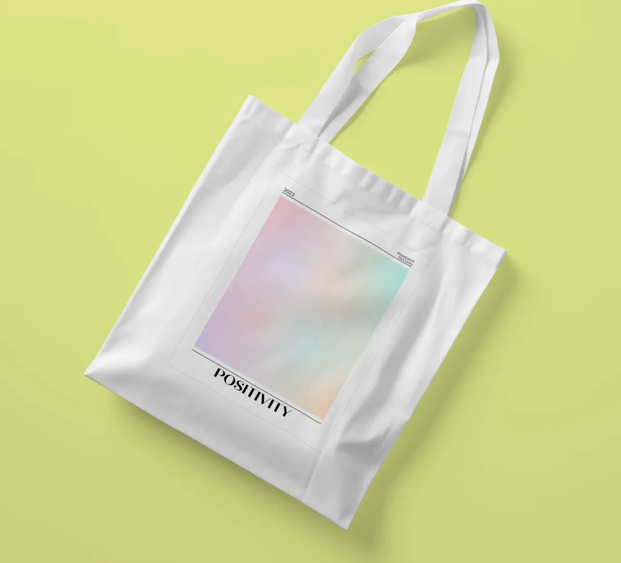 Gradient Gallery 2023 - Stampa Ombre Pastello Positività borsa in juta da homdeco
