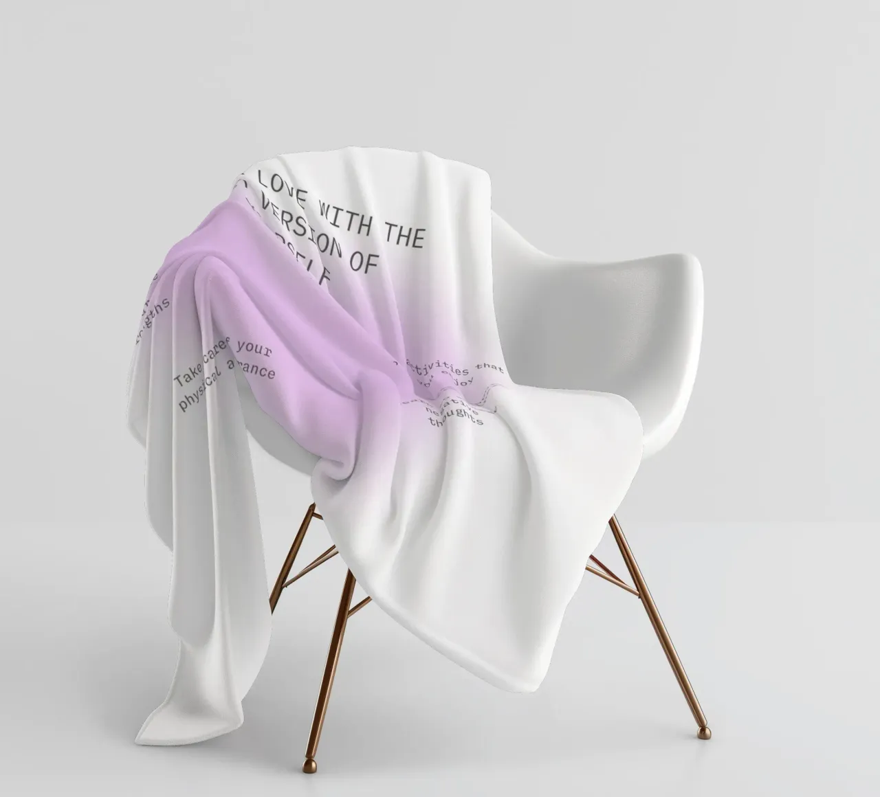 Verliebe dich in dich selbst - Chart zur Selbstverbesserung Fleecedecke von homdeco