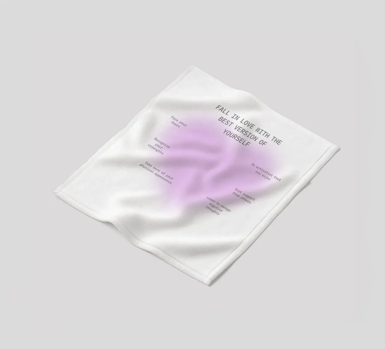 Verliebe dich in dich selbst - Chart zur Selbstverbesserung Fleecedecke von homdeco