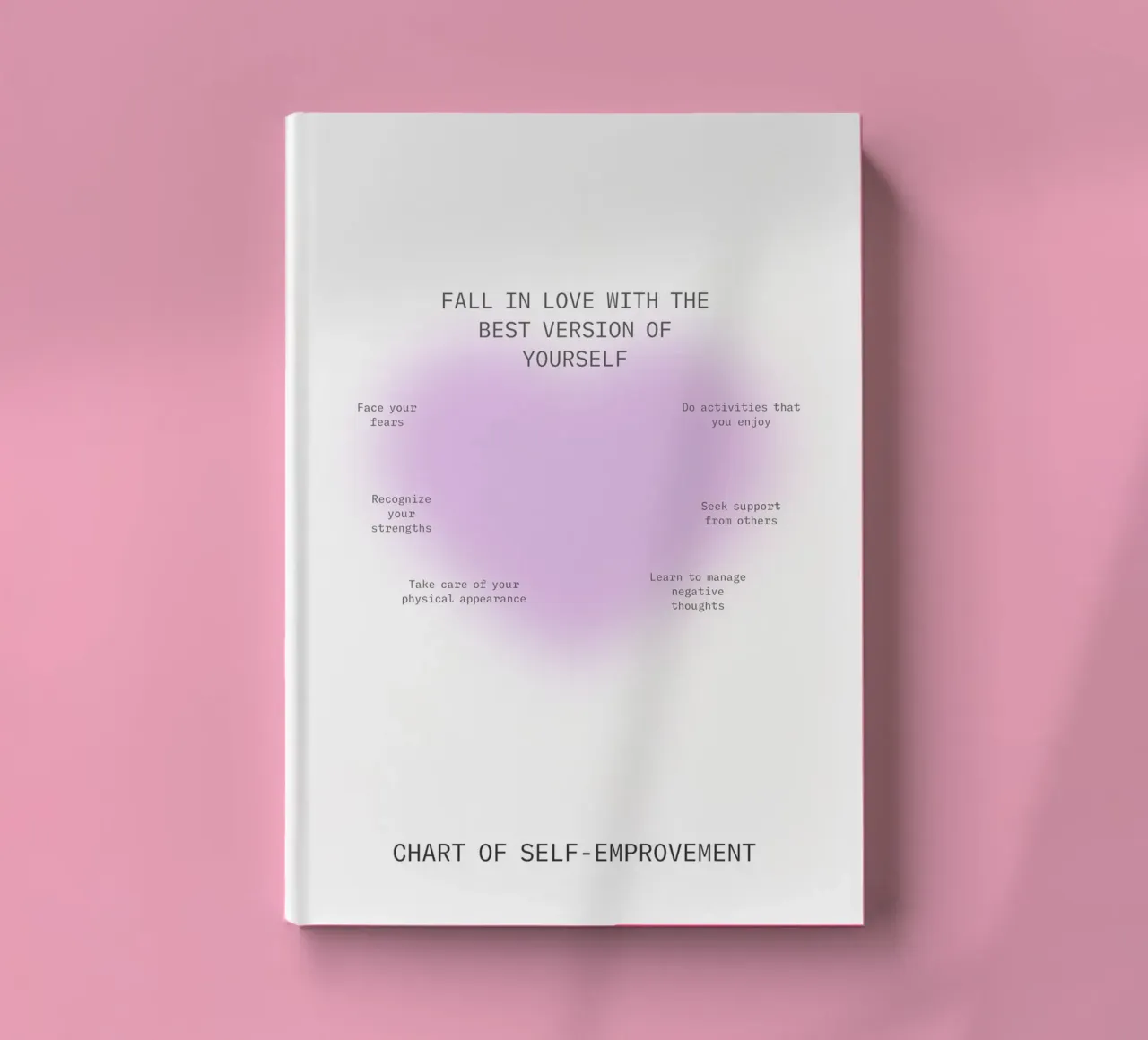 Fall In Love With Yourself - Self-Improvement Chart notebook by homdeco