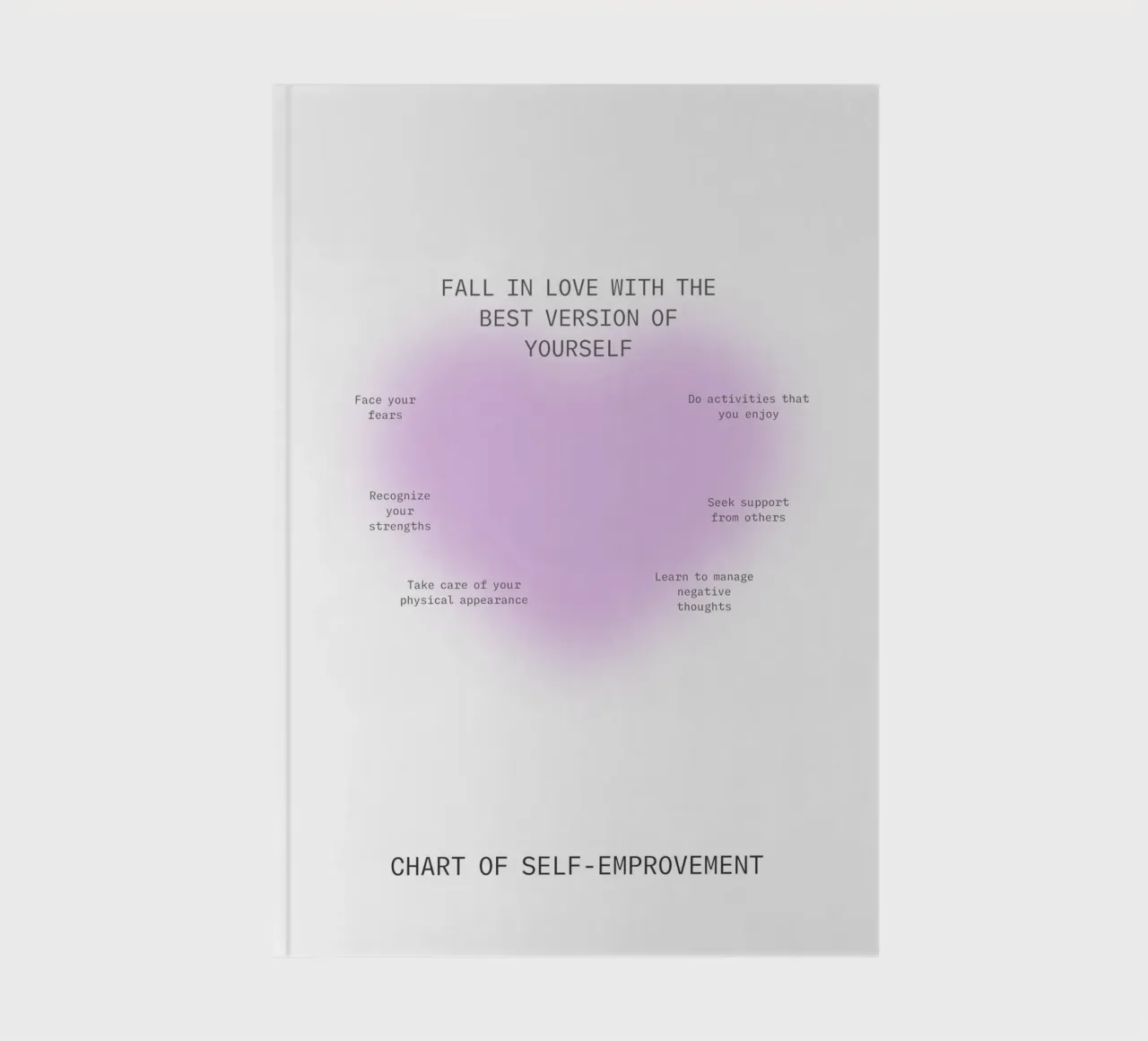Fall In Love With Yourself - Self-Improvement Chart notebook by homdeco