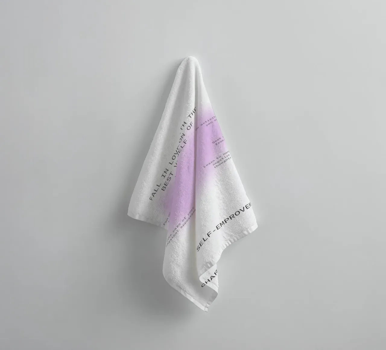 Verliebe dich in dich selbst - Chart zur Selbstverbesserung Handtuch von homdeco
