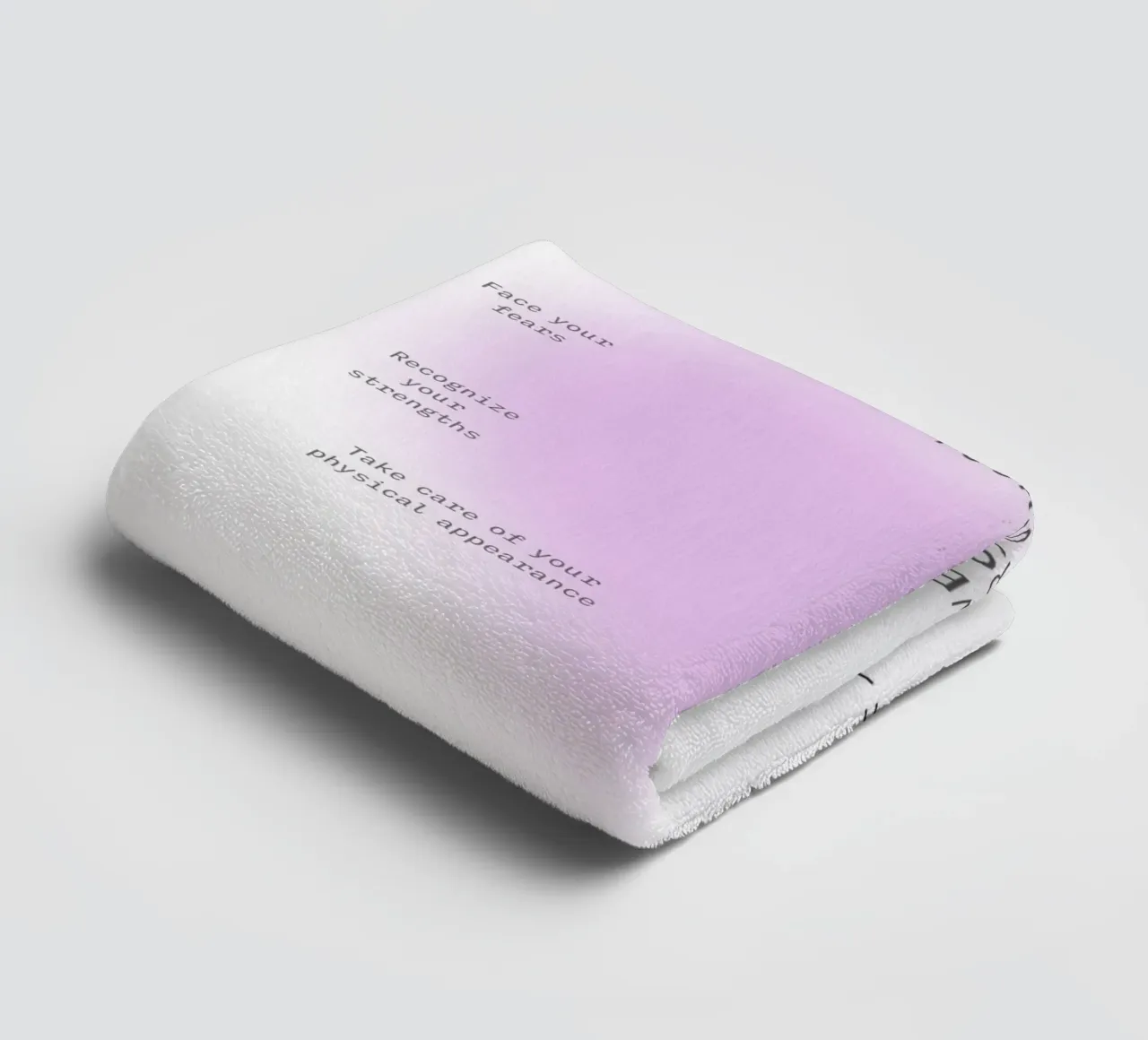 Verliebe dich in dich selbst - Chart zur Selbstverbesserung Handtuch von homdeco