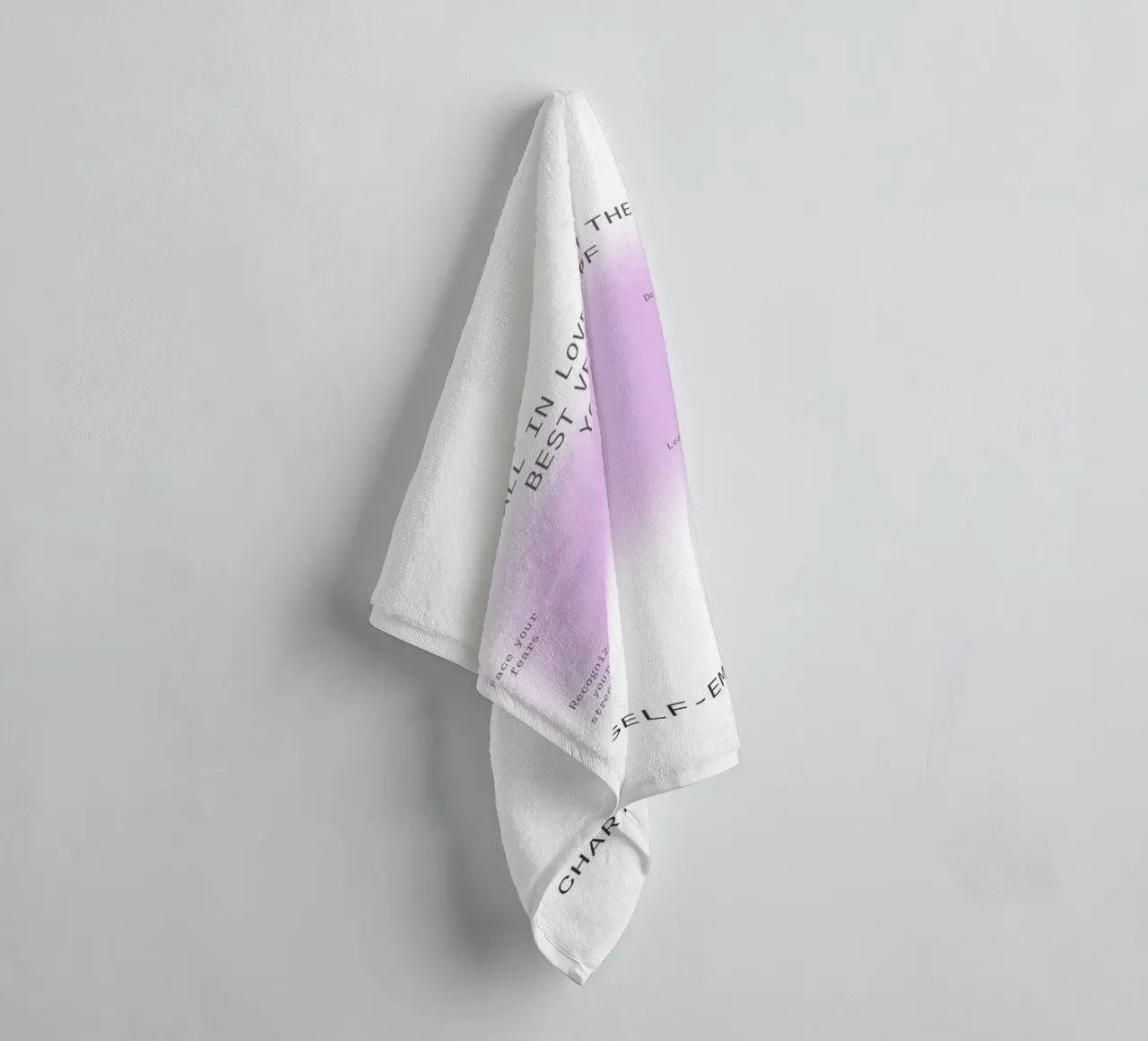 Verliebe dich in dich selbst - Chart zur Selbstverbesserung Handtuch von homdeco
