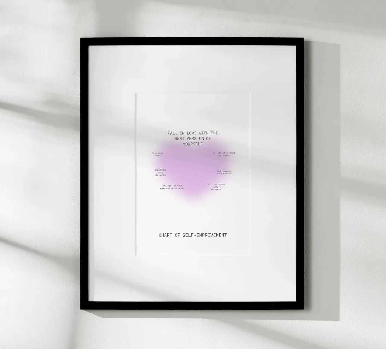 Innamorarsi di sé - Grafico di auto-miglioramento carta hahnemühle da homdeco