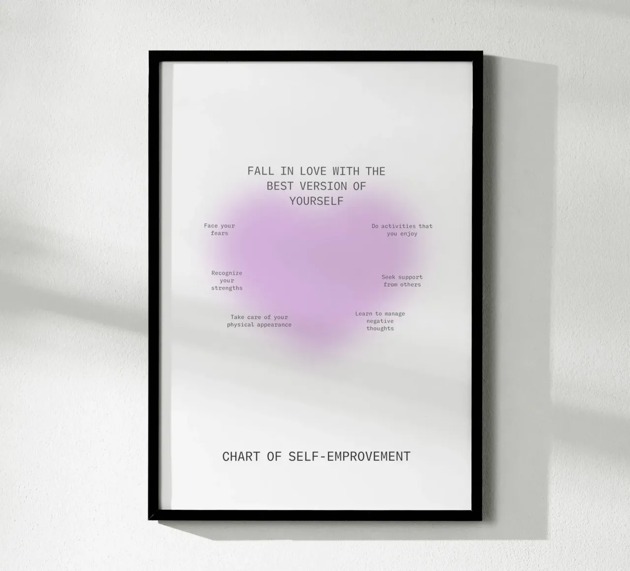 Innamorarsi di sé - Grafico di auto-miglioramento carta hahnemühle da homdeco