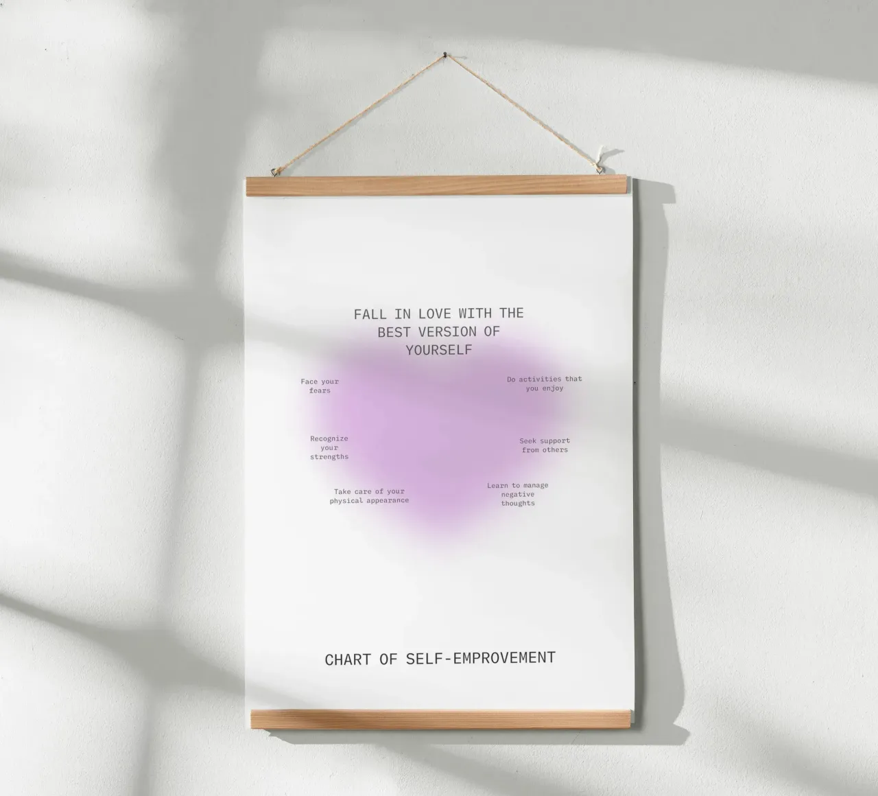 Innamorarsi di sé - Grafico di auto-miglioramento carta hahnemühle da homdeco