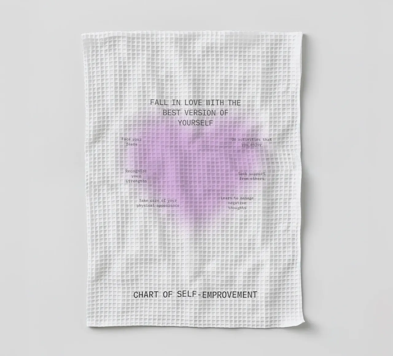 Verliebe dich in dich selbst - Chart zur Selbstverbesserung Geschirrtuch von homdeco