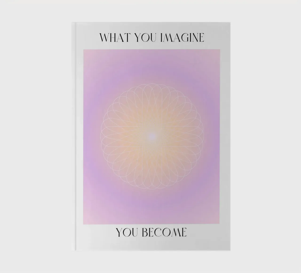 What You Imagine Sacred Geometry Aura Print notebook by homdeco