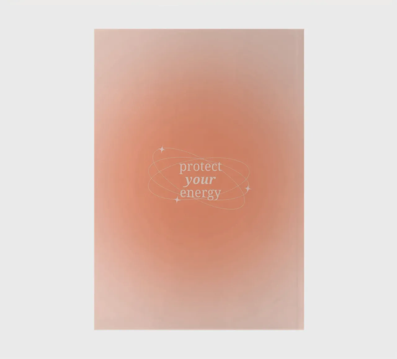 Protect Your Energy Peach Aura Gradient Print notebook by homdeco