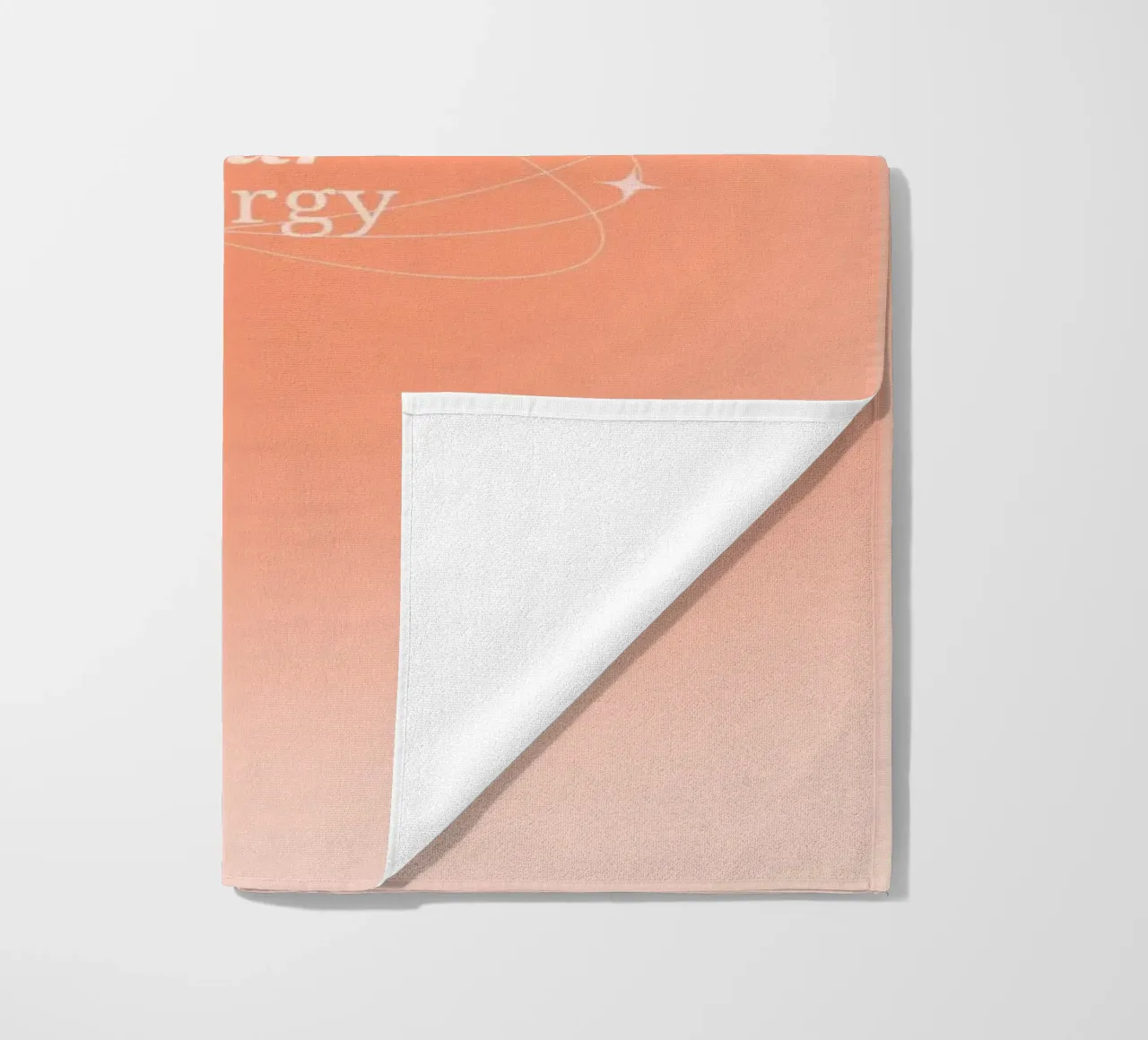 Protect Your Energy Peach Aura Gradient Print beach towel by homdeco