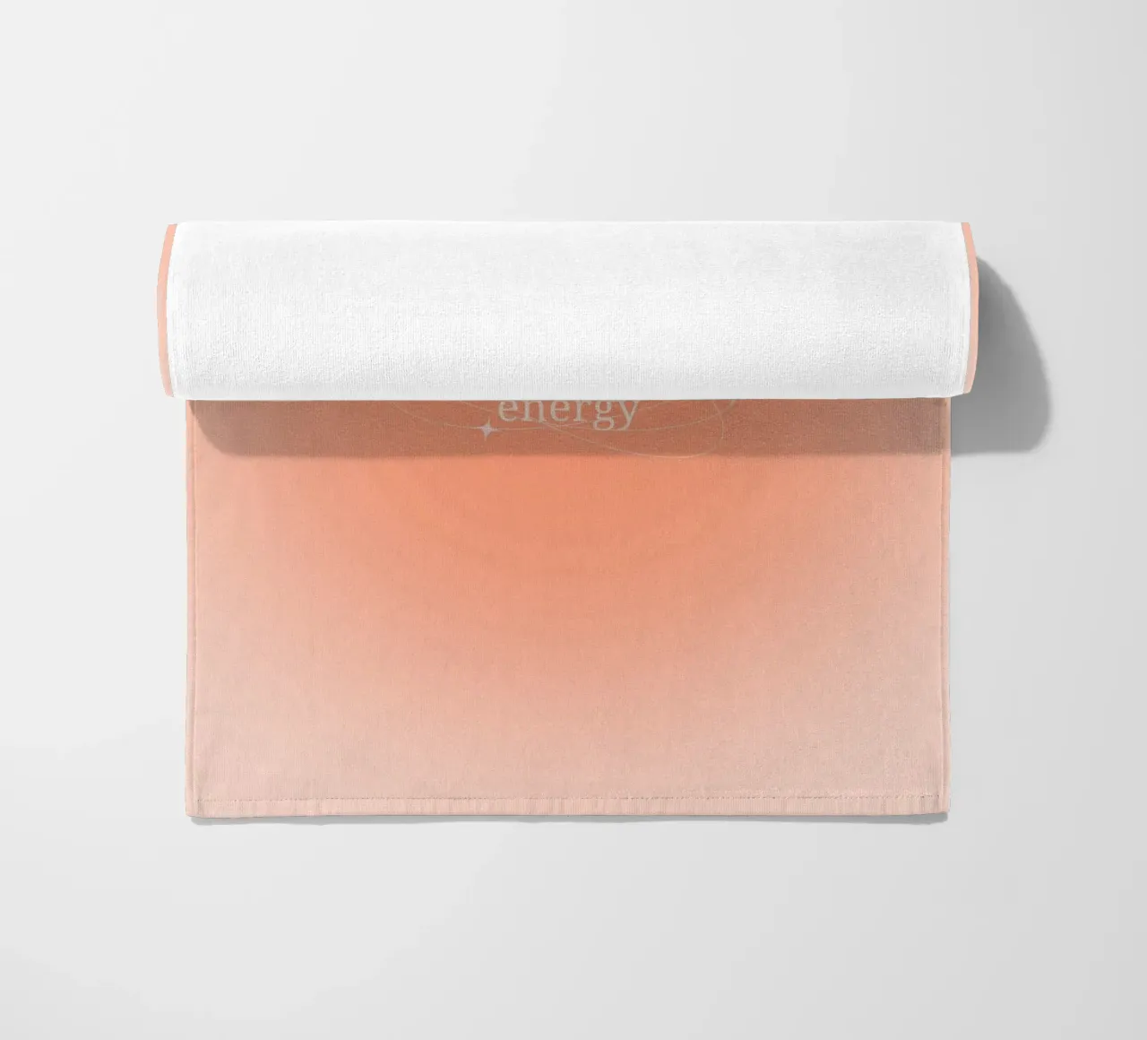 Protect Your Energy Peach Aura Gradient Print beach towel by homdeco