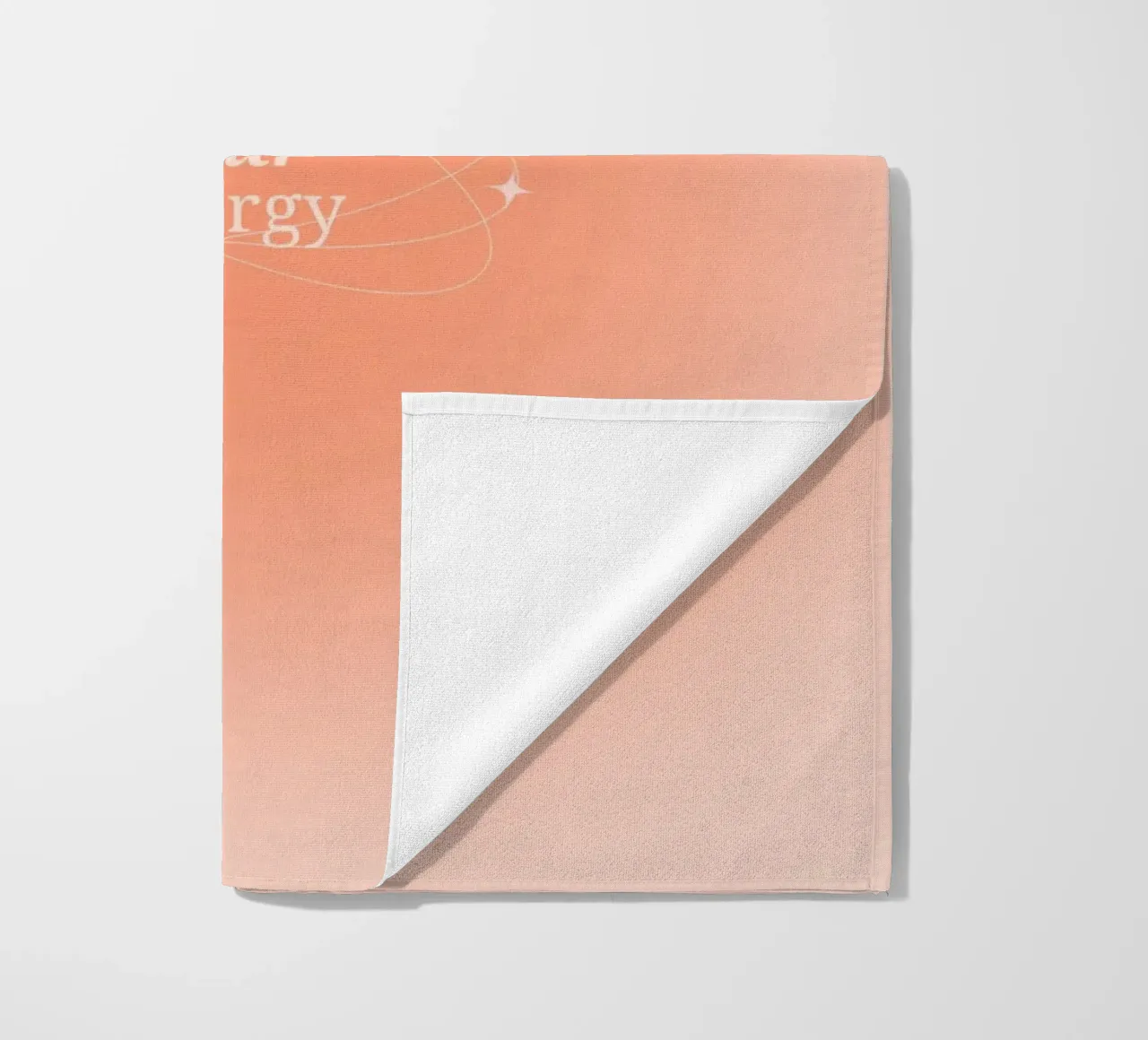 Protect Your Energy Peach Aura Gradient Print beach towel by homdeco