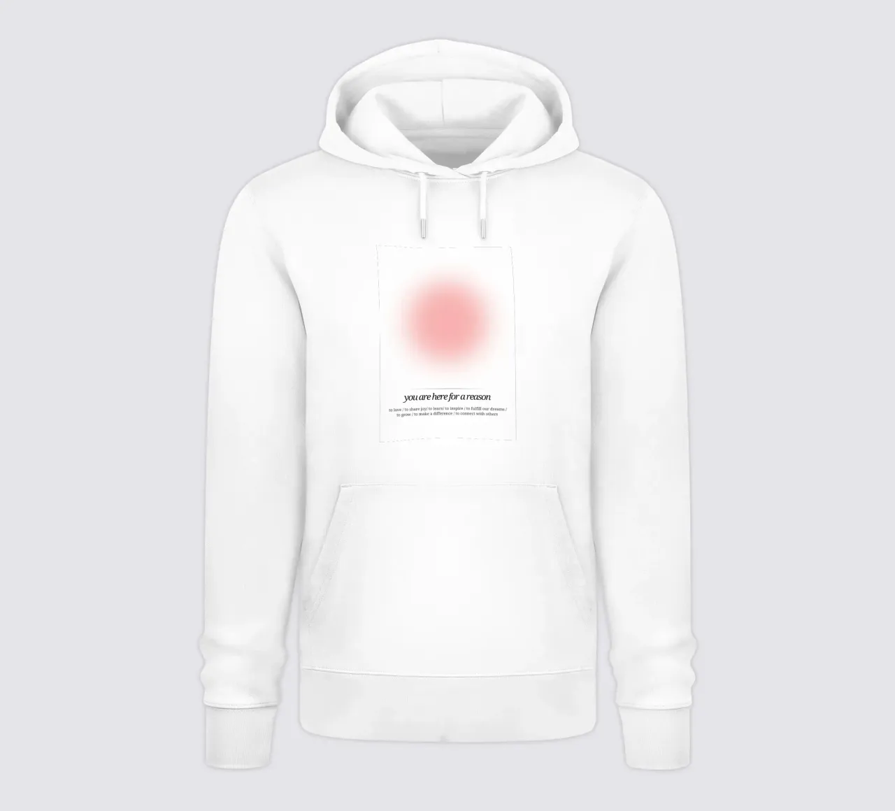 Sei qui per una ragione - Stampa Aura rosa felpa con cappuccio da homdeco