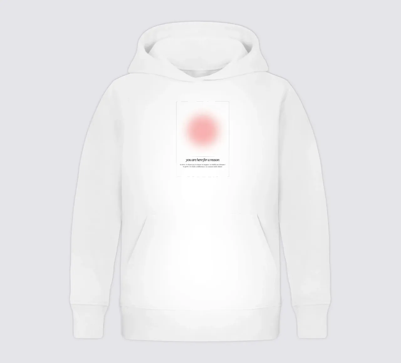 You Are Here For A Reason - Pink Aura Print kids hoodie by homdeco