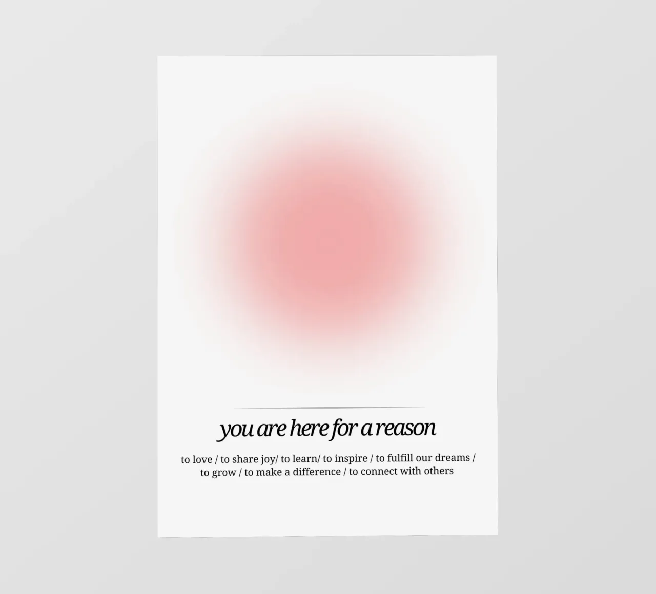 Sei qui per una ragione - Stampa Aura rosa pellicola backlit da homdeco