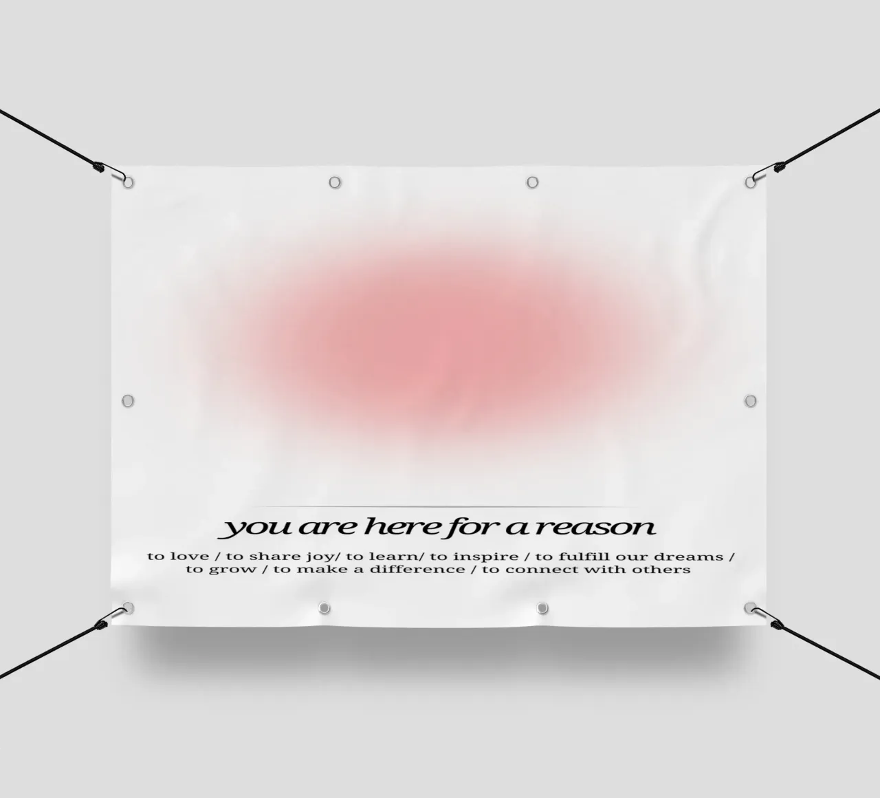 Sei qui per una ragione - Stampa Aura rosa telo in pvc da homdeco