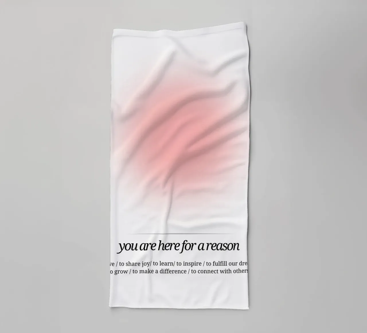 You Are Here For A Reason - Pink Aura Print towel by homdeco