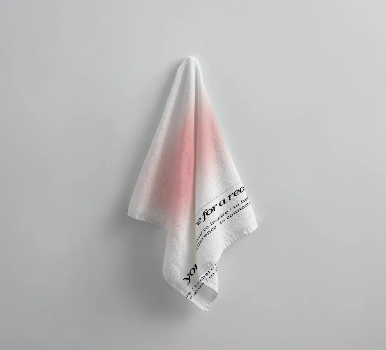 You Are Here For A Reason - Pink Aura Print towel by homdeco