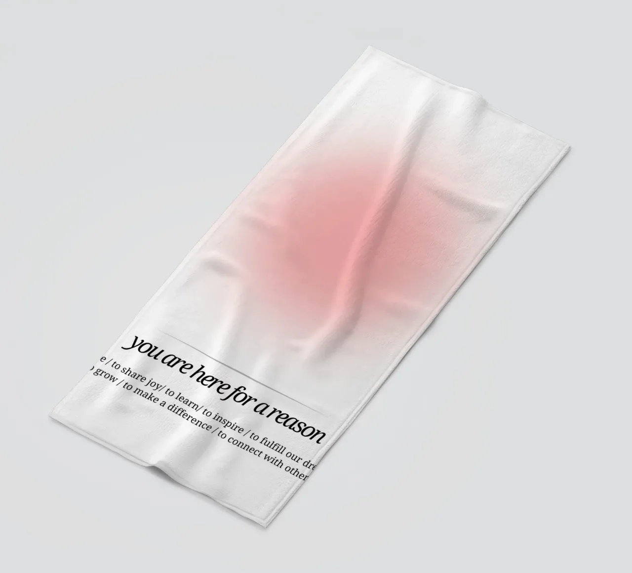 Sei qui per una ragione - Stampa Aura rosa telo mare da homdeco