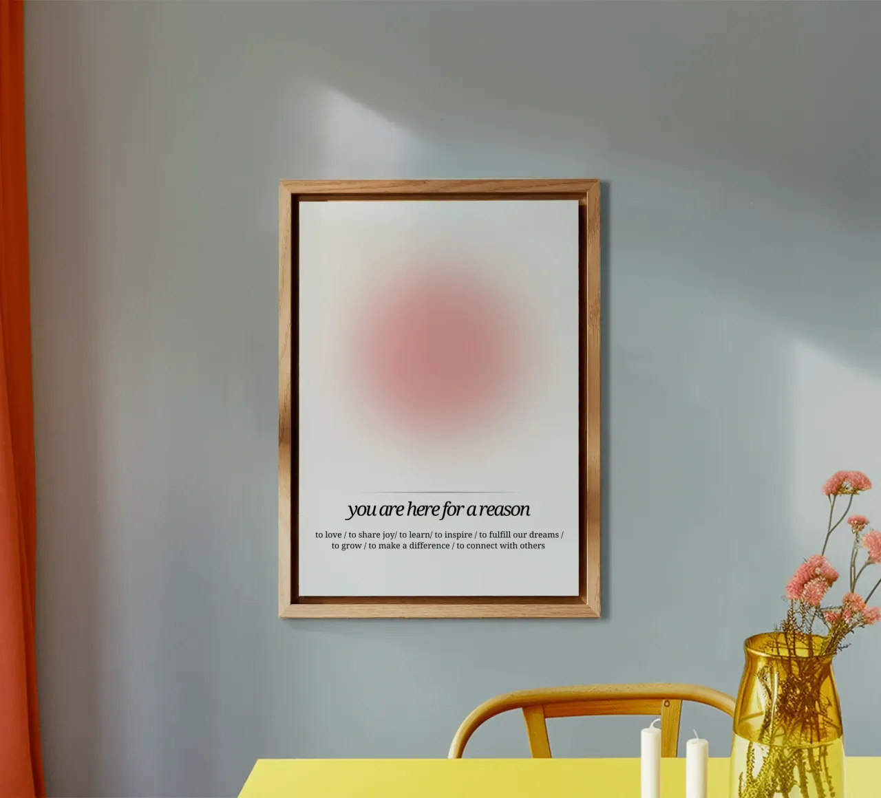 You Are Here For A Reason - Pink Aura Print forex plate by homdeco