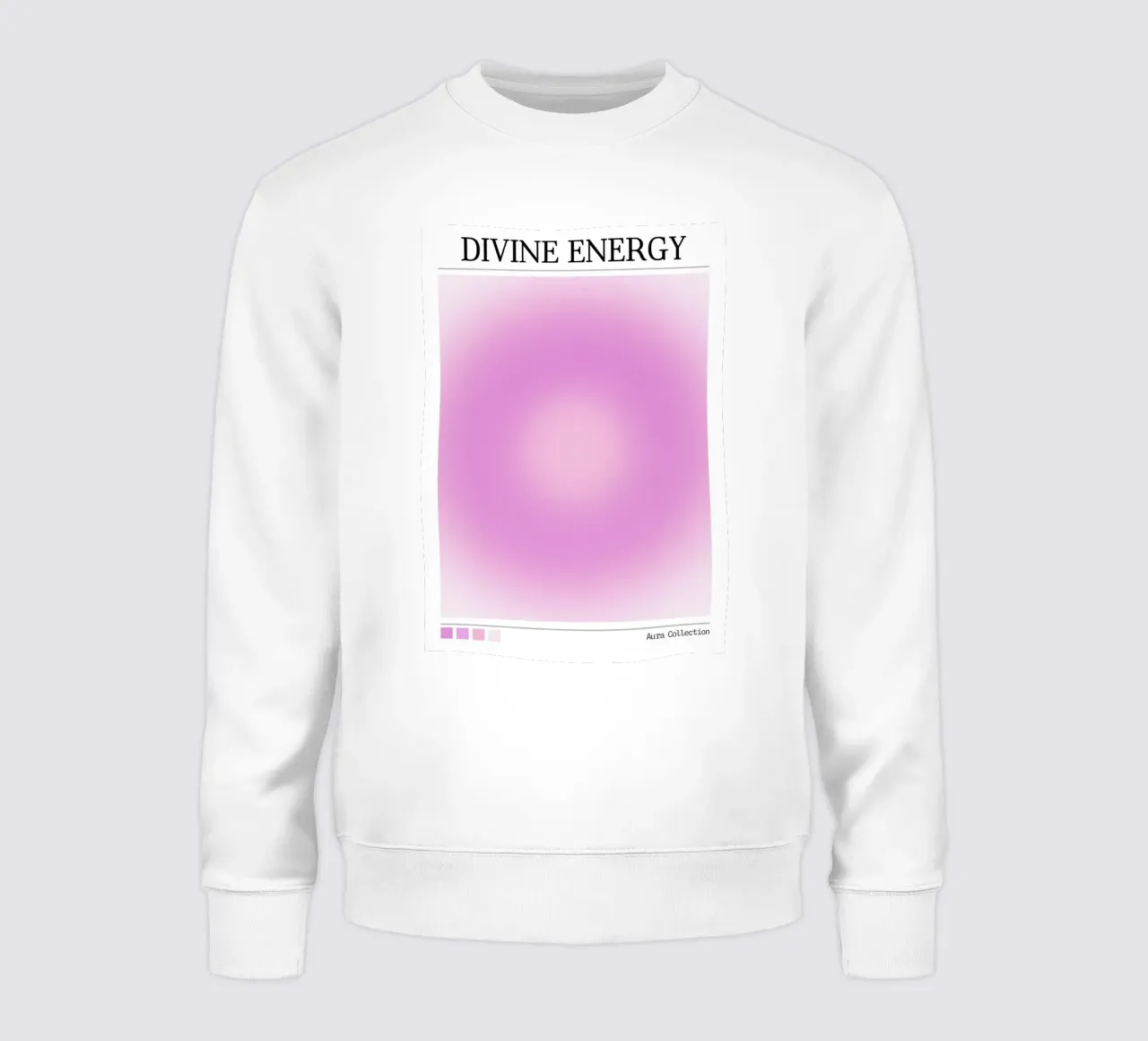 Divine Energy Purple Pink Aura Gradient Print sweatshirt by homdeco