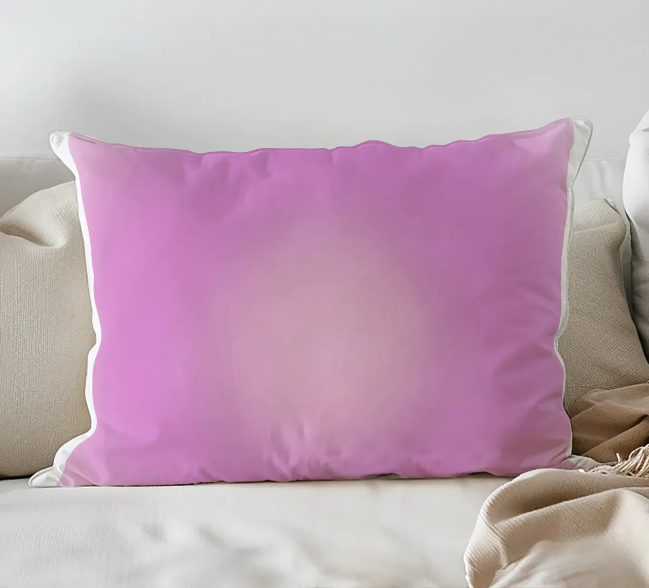 Divine Energy Purple Pink Aura Gradient Print decorative cushion by homdeco