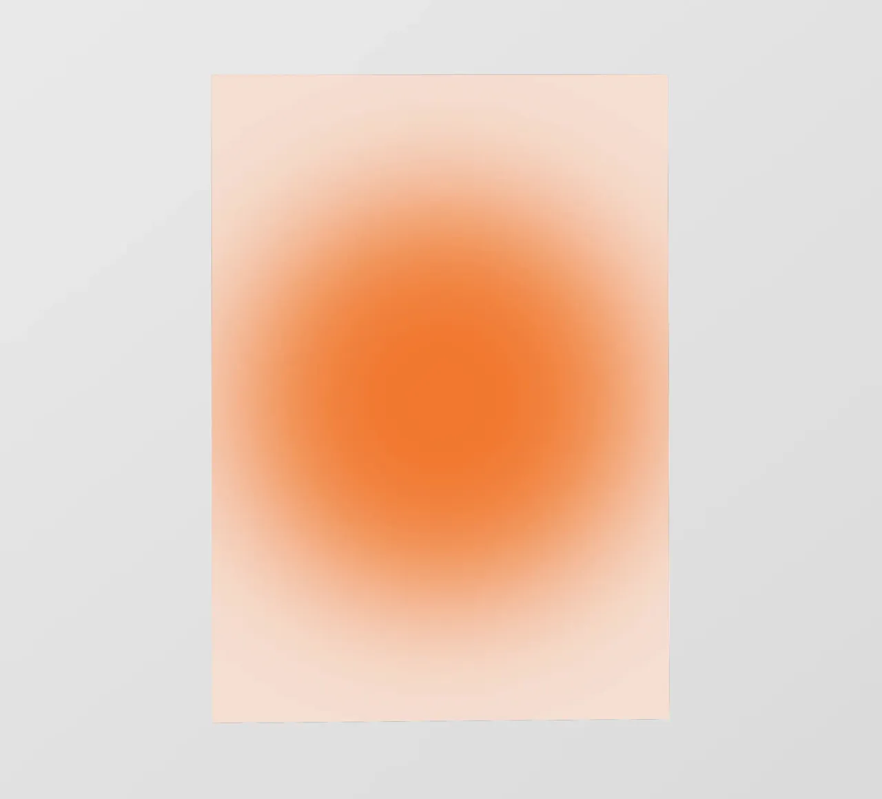 Warm Orange Aura Gradient Minimalist Art Print backlit film by homdeco