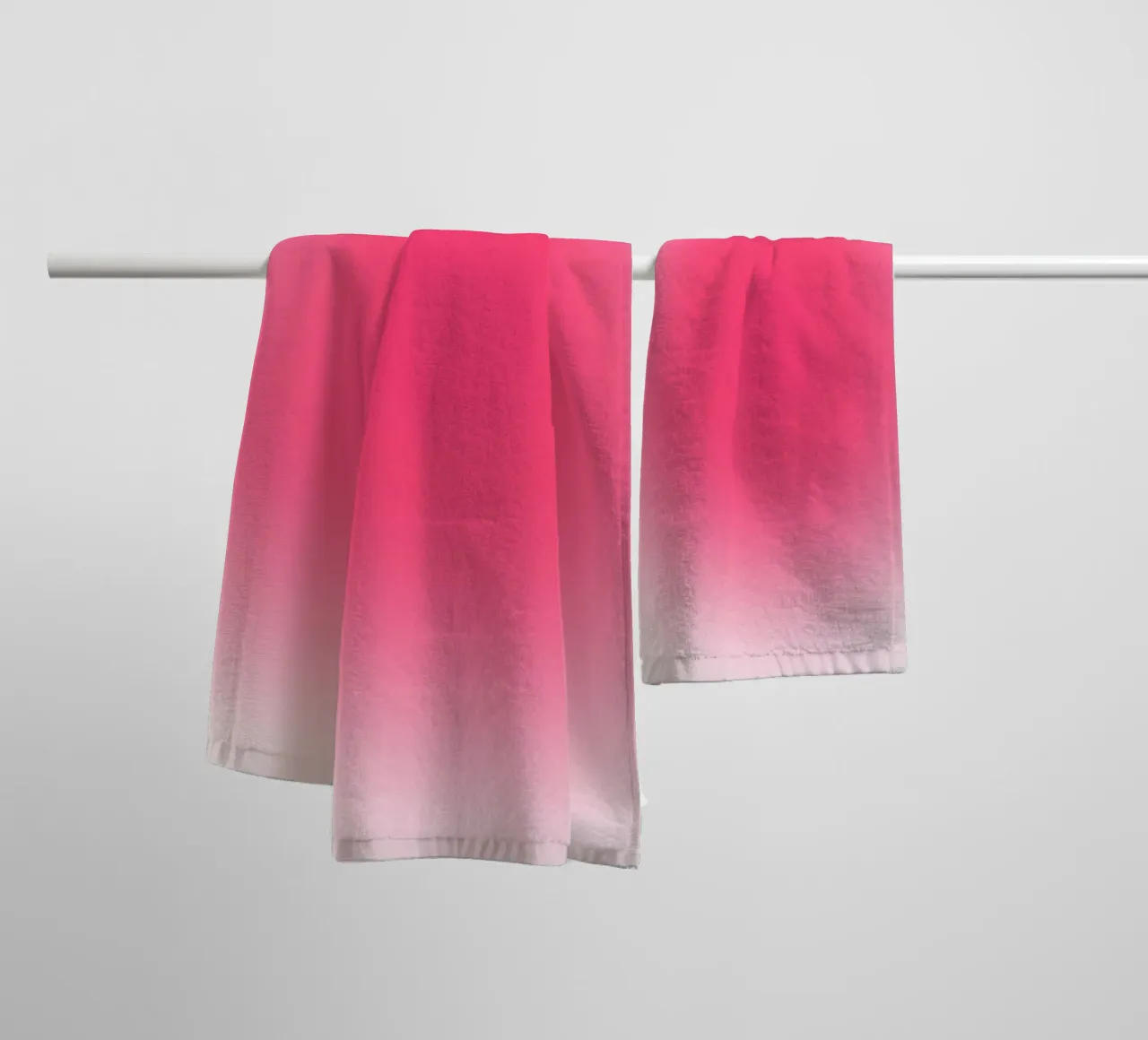 Vibrant Fuchsia Pink Aura Gradient Minimalist Print towel by homdeco