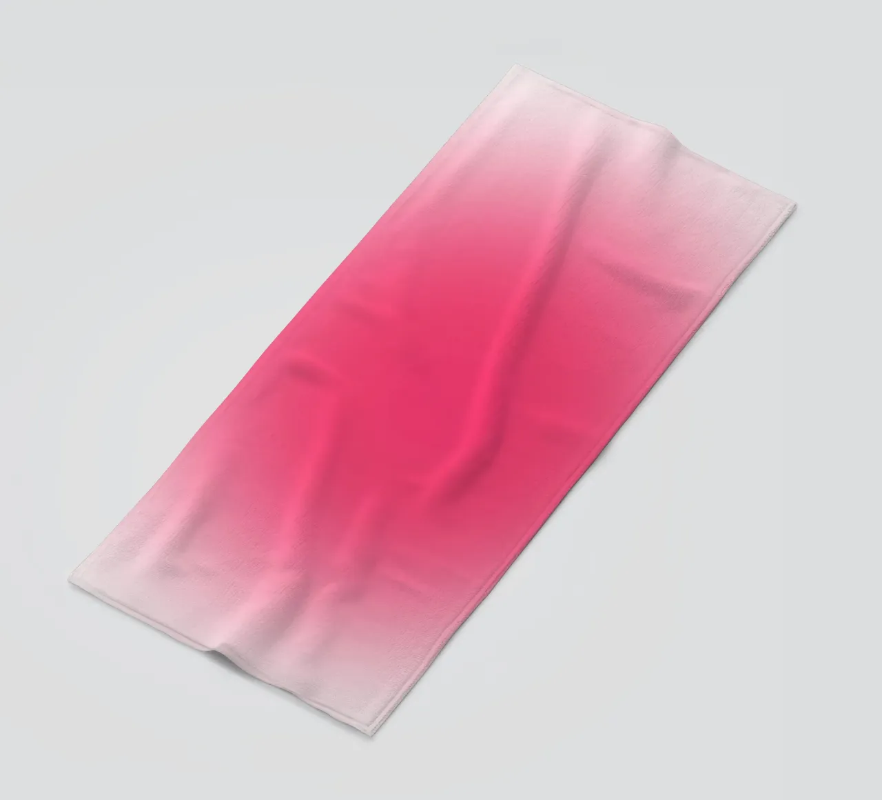 Vibrant Fuchsia Pink Aura Gradient Minimalist Print beach towel by homdeco