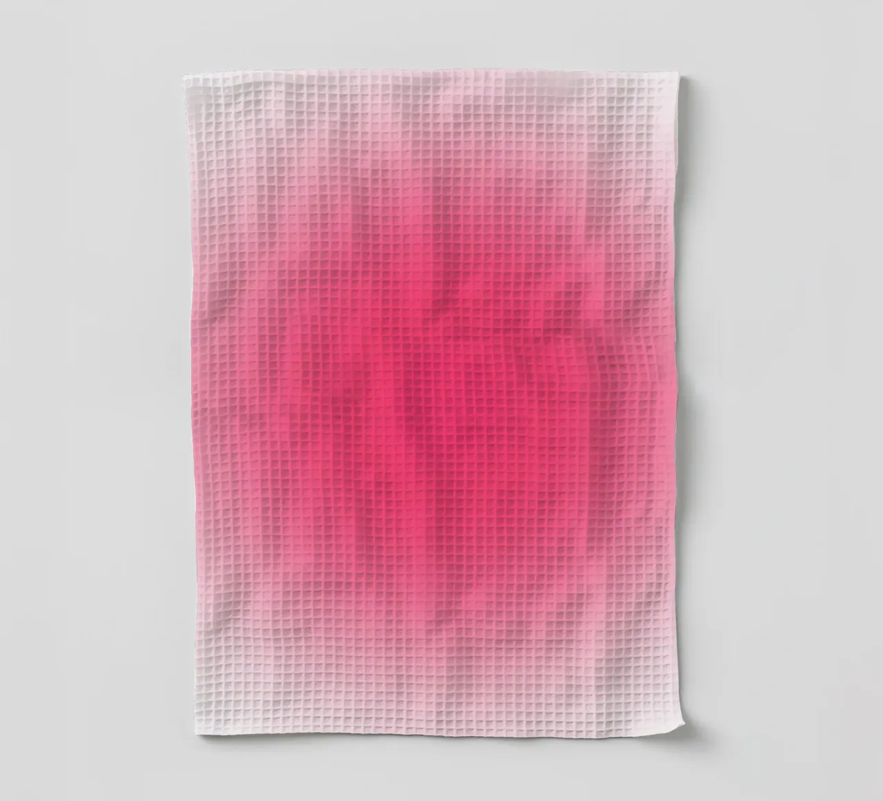 Vibrant Fuchsia Pink Aura Gradient Minimalist Print tea towel by homdeco