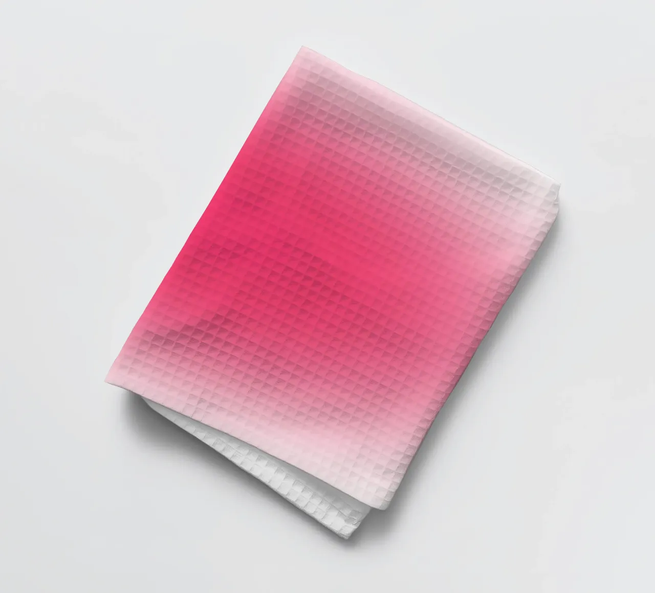 Vibrant Fuchsia Pink Aura Gradient Minimalist Print tea towel by homdeco