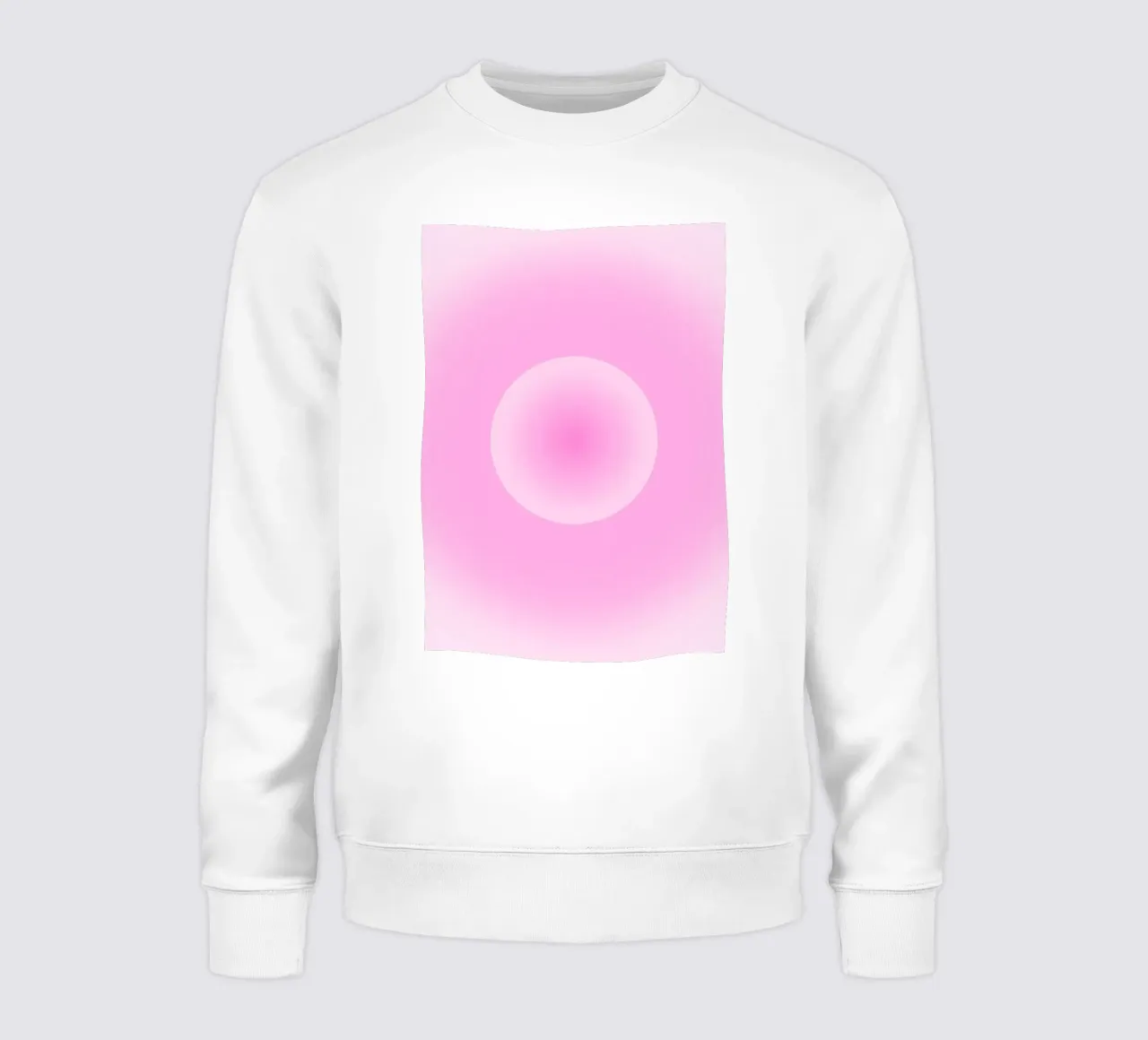 Pink Aura Sphere Gradient Minimalist Art Print sweatshirt by homdeco