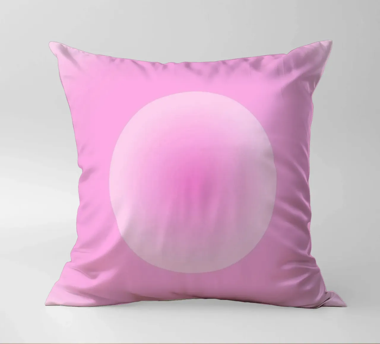 Pink Aura Sphere Gradient Minimalist Art Print decorative cushion by homdeco