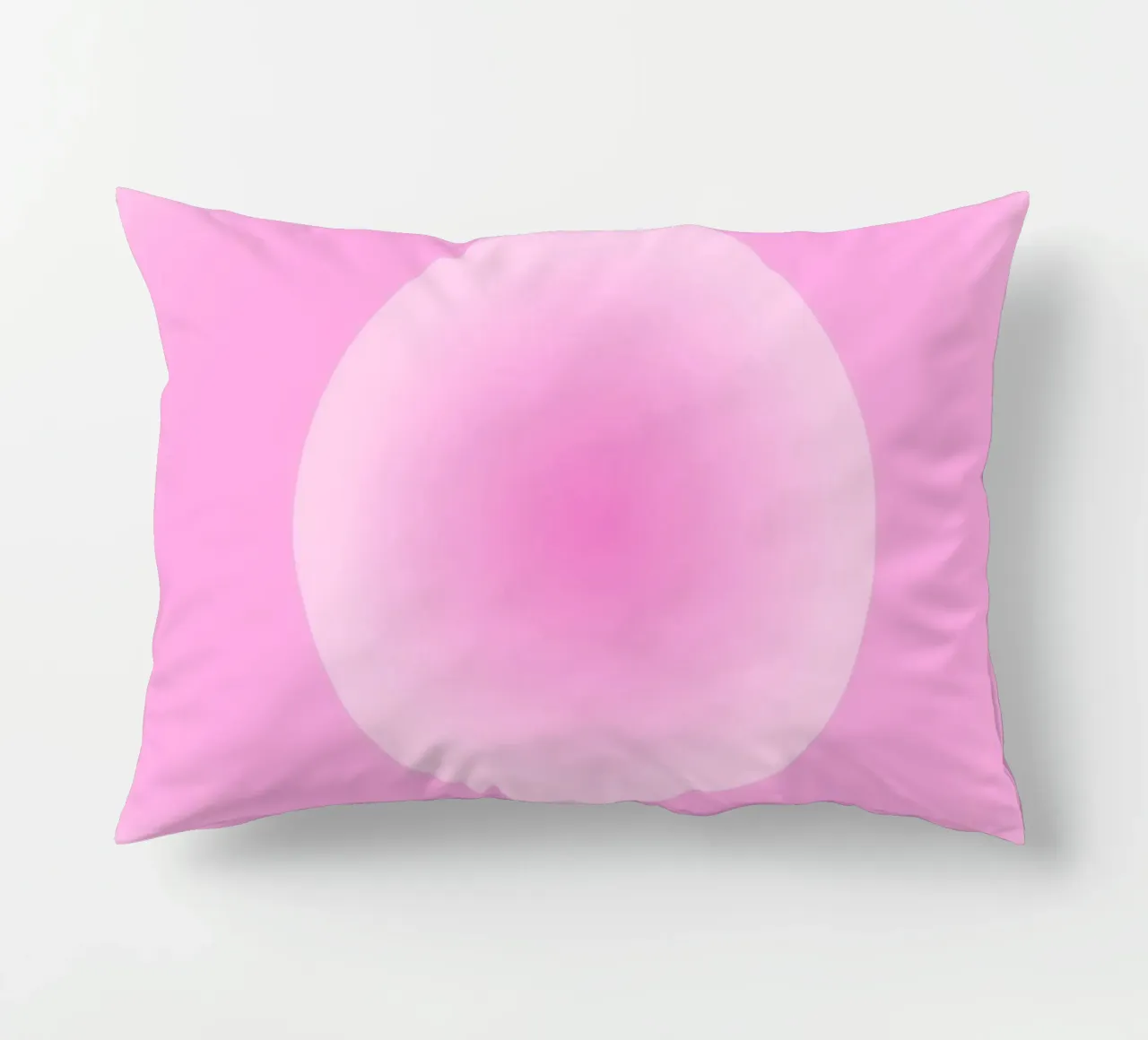 Pink Aura Sphere Gradient Minimalist Art Print decorative cushion by homdeco