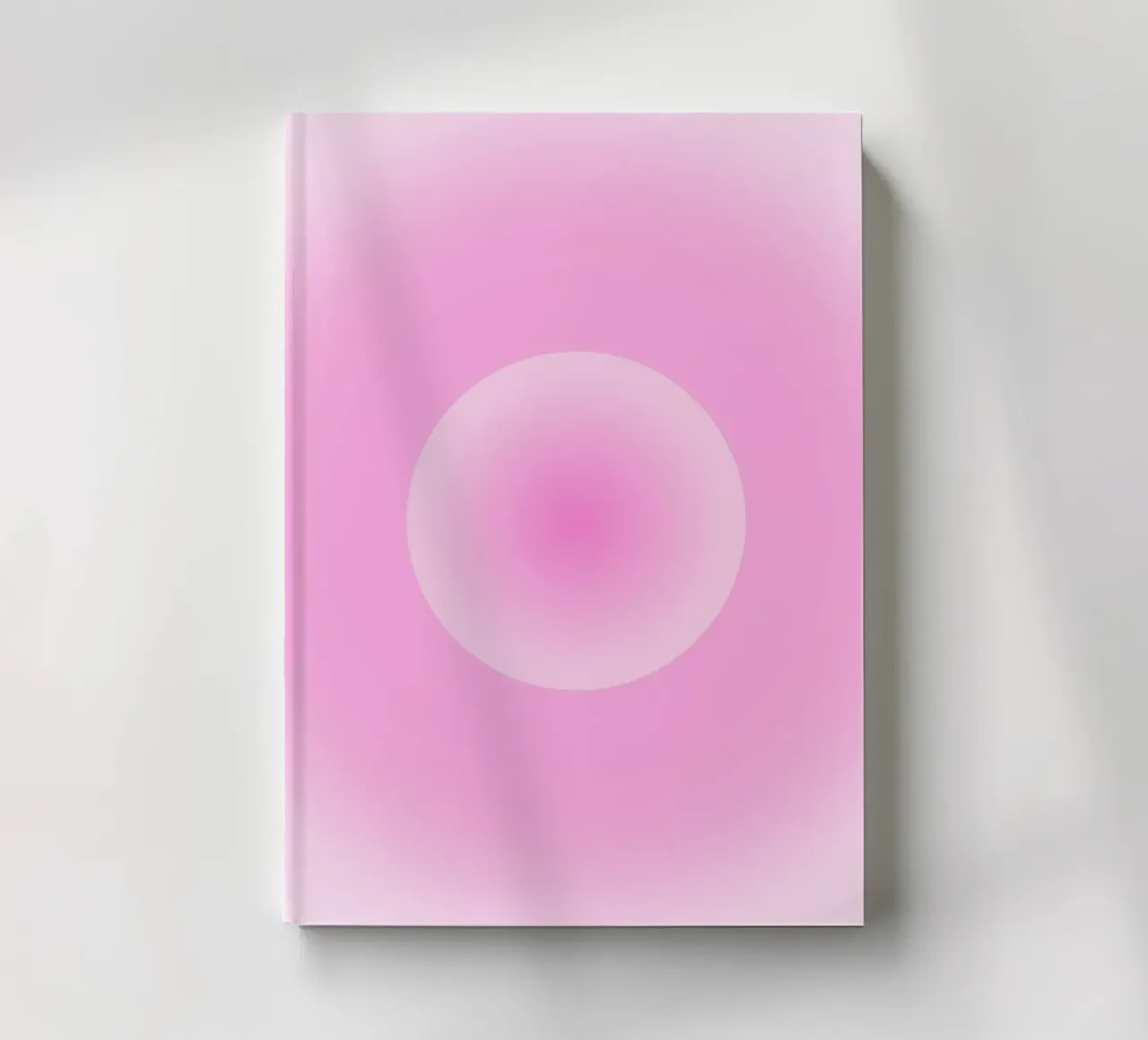 Pink Aura Sphere Gradient Minimalist Art Print notebook by homdeco