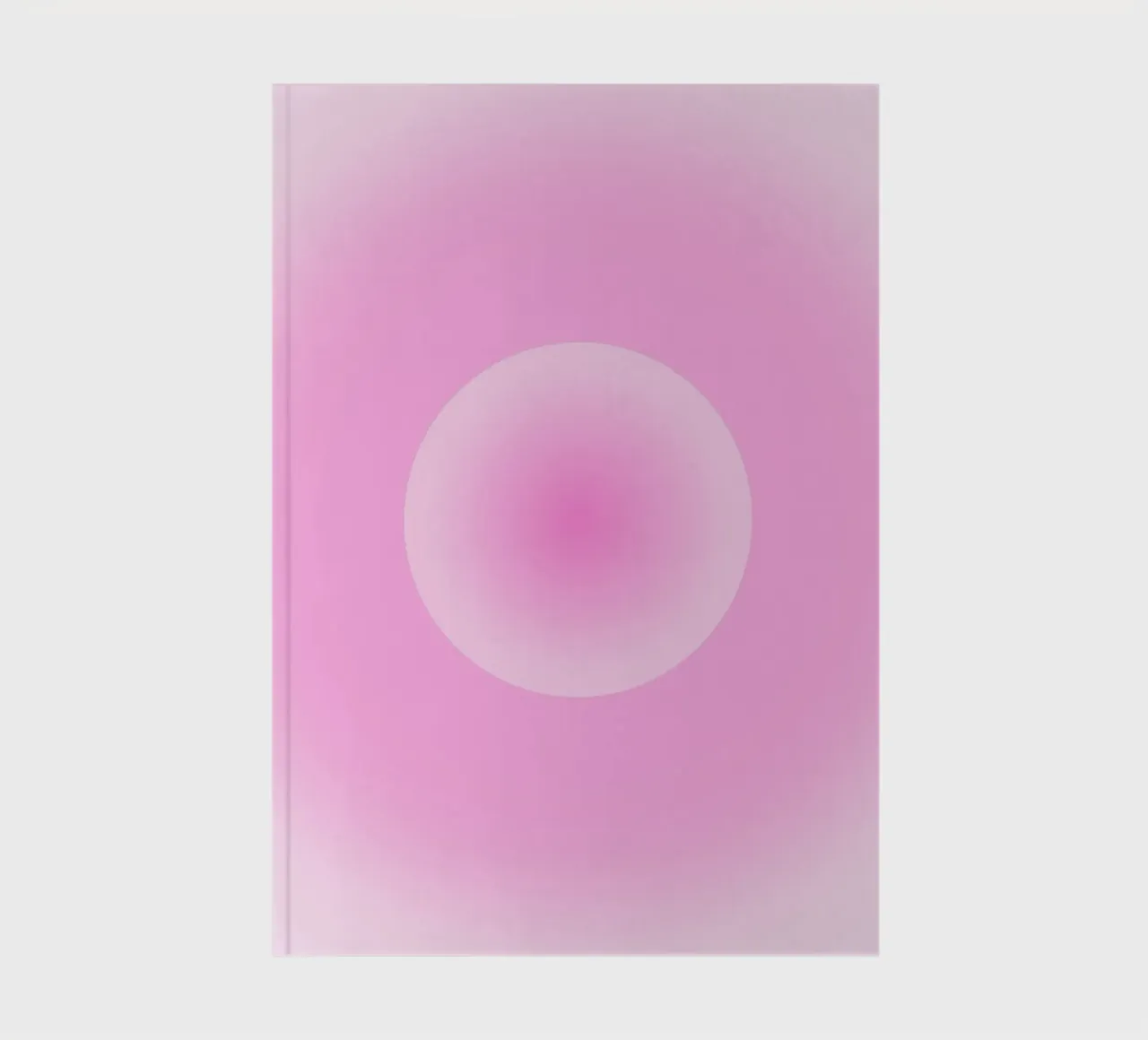 Pink Aura Sphere Gradient Minimalist Art Print notebook by homdeco