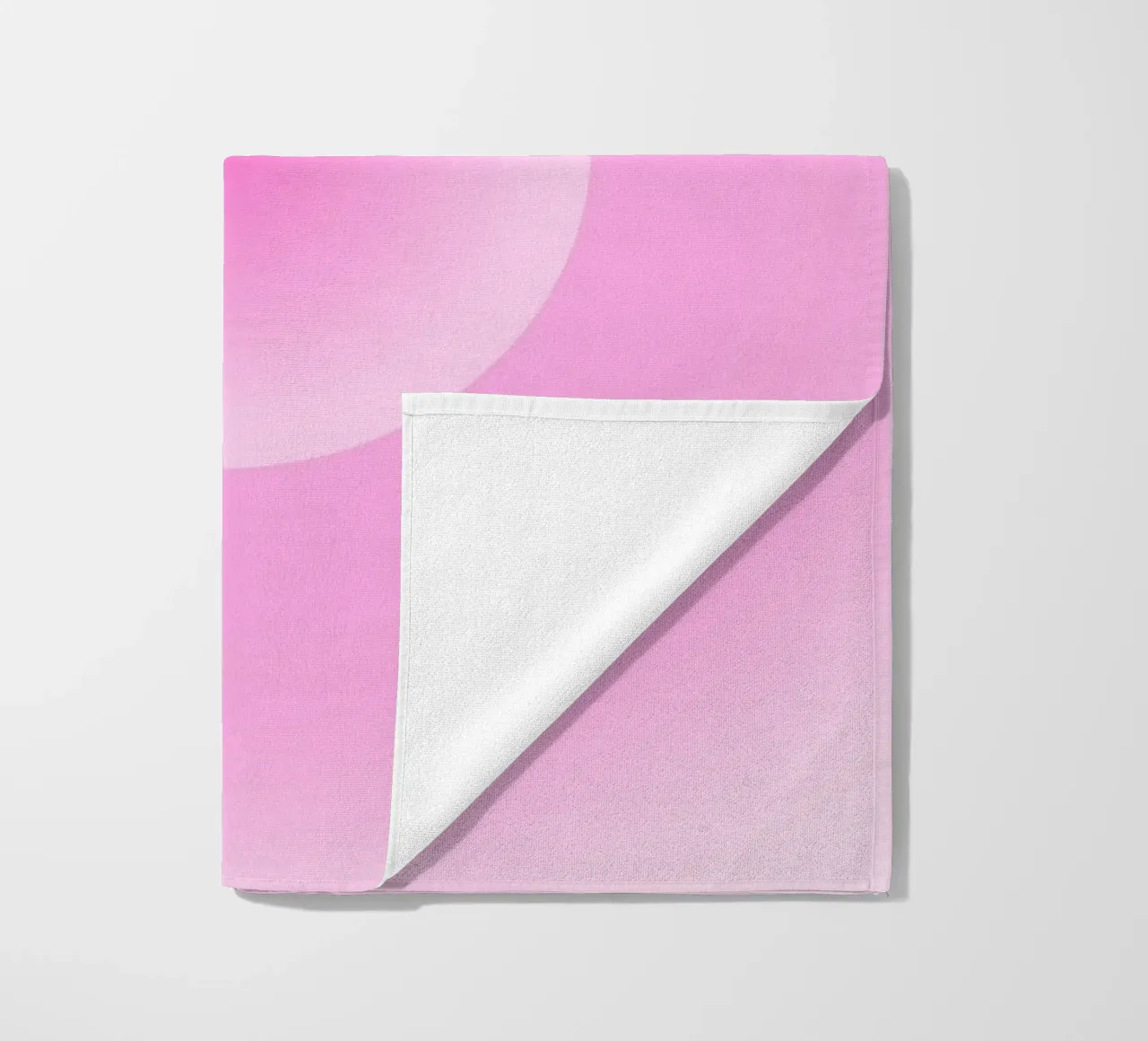 Pink Aura Sphere Gradient Minimalist Art Print beach towel by homdeco