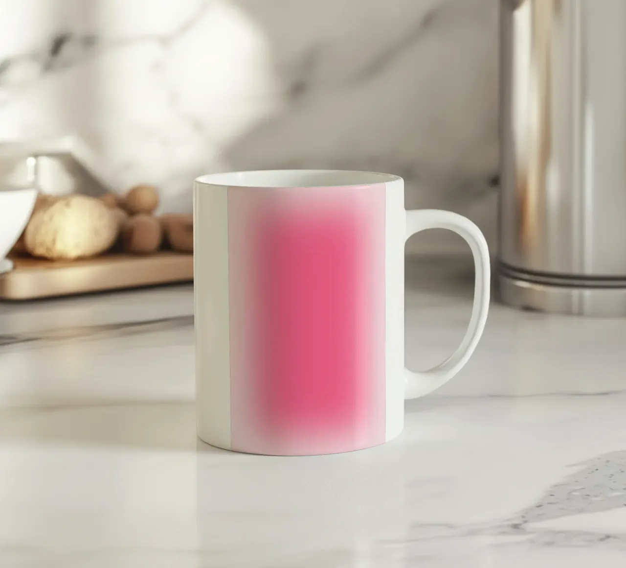 Rose vif Aura Gradient Minimalist Abstract Print mug en céramique de homdeco