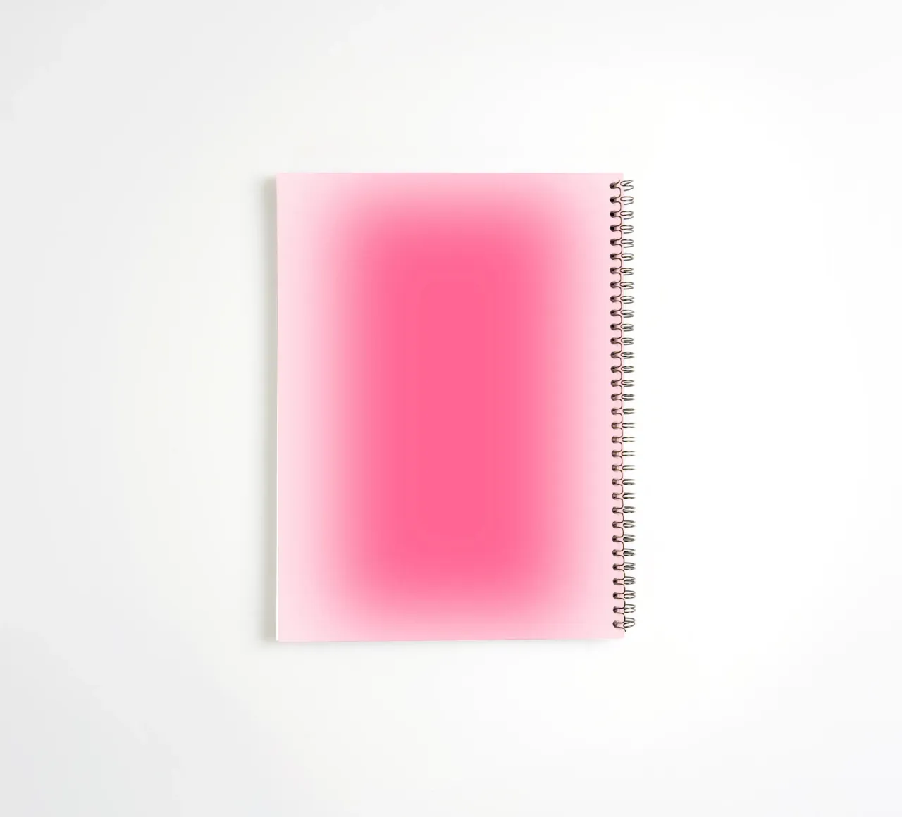 Rose vif Aura Gradient Minimalist Abstract Print carnet à spirale de homdeco