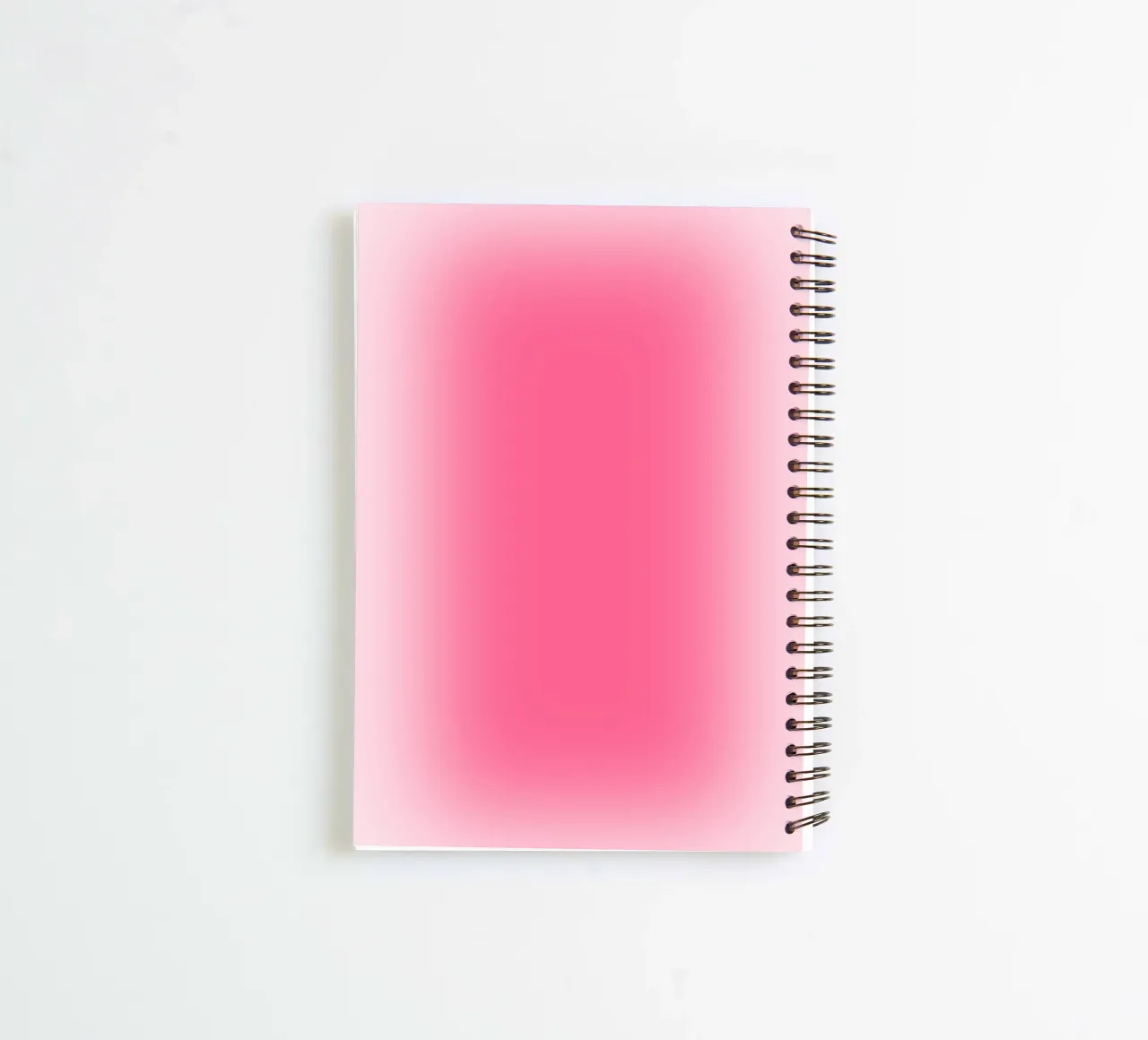 Rose vif Aura Gradient Minimalist Abstract Print carnet à spirale de homdeco