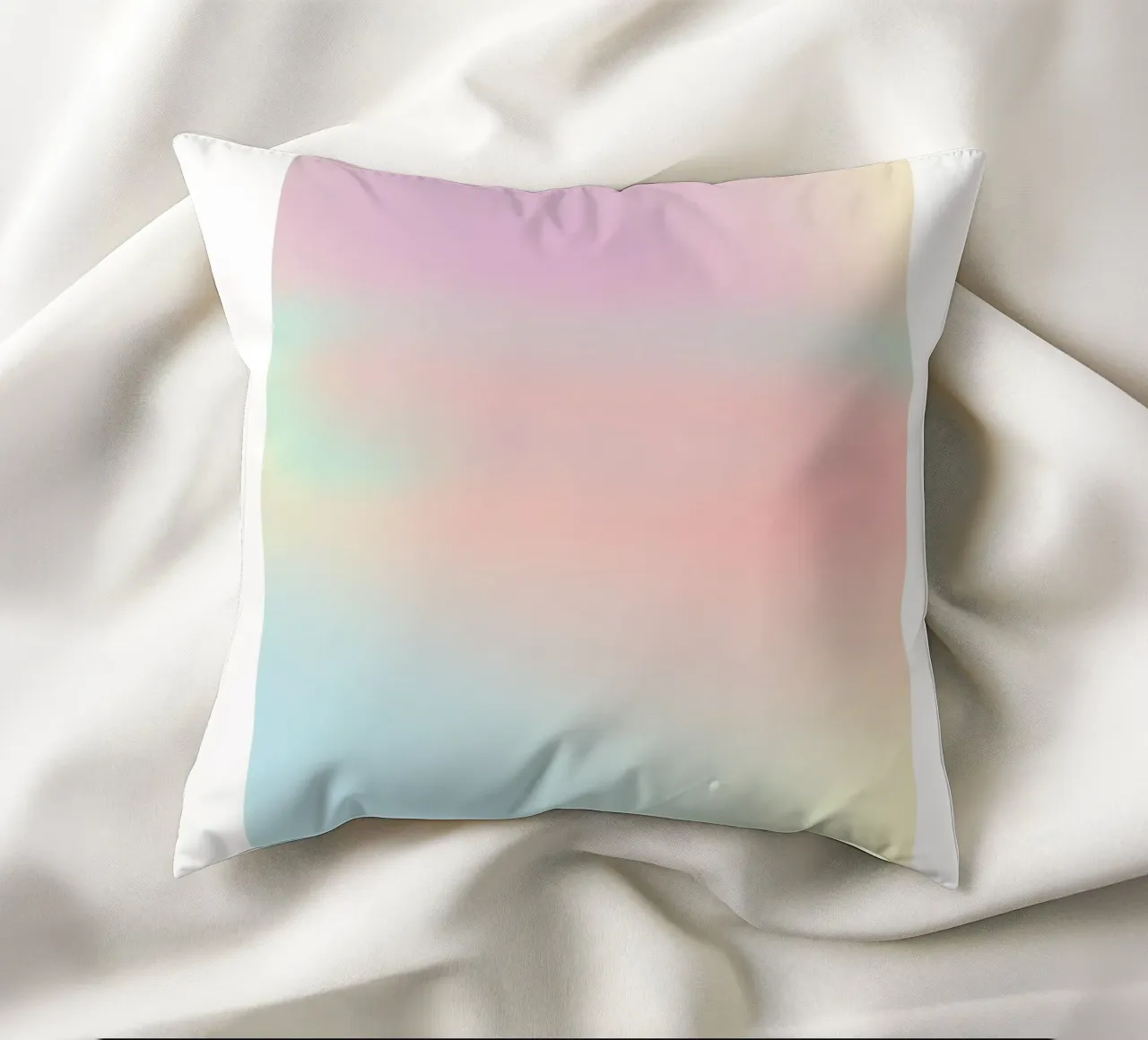 Retro Gallery 2023 - Alignment Pastel Aura Gradient Print decorative cushion by homdeco