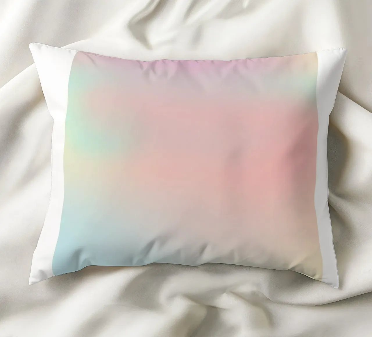 Retro Gallery 2023 - Alignment Pastel Aura Gradient Print decorative cushion by homdeco