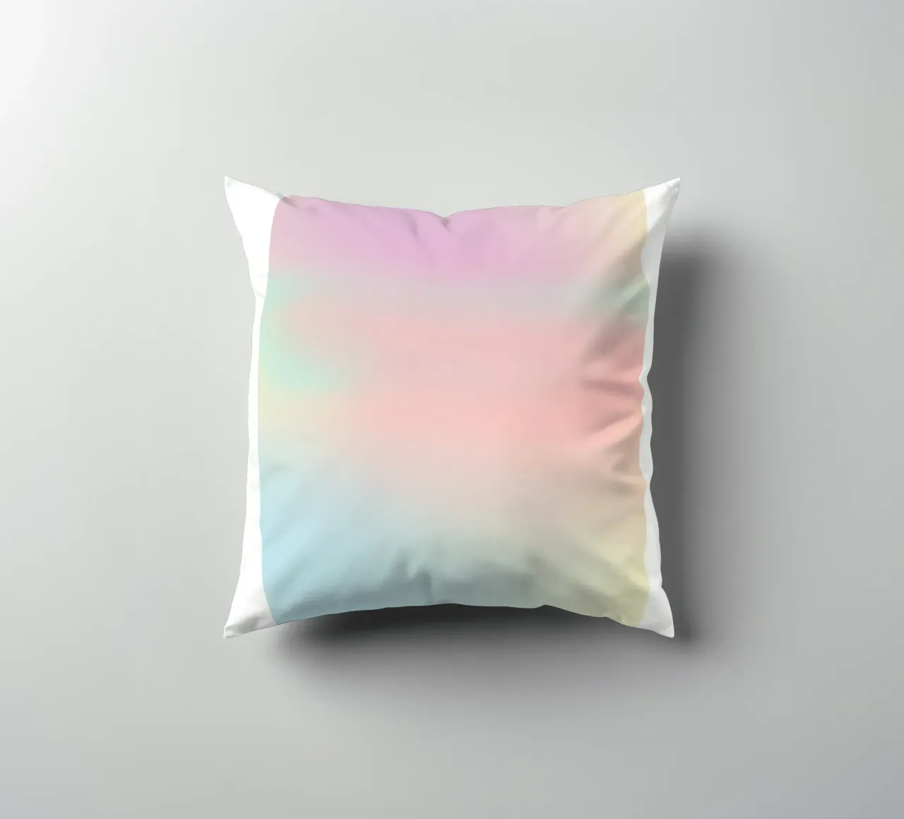 Retro Gallery 2023 - Alignment Pastel Aura Gradient Print decorative cushion by homdeco