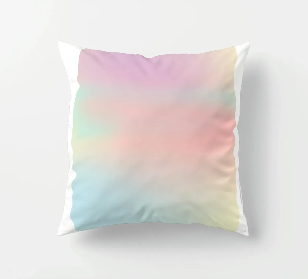 Retro Gallery 2023 - Alignment Pastel Aura Gradient Print decorative cushion by homdeco