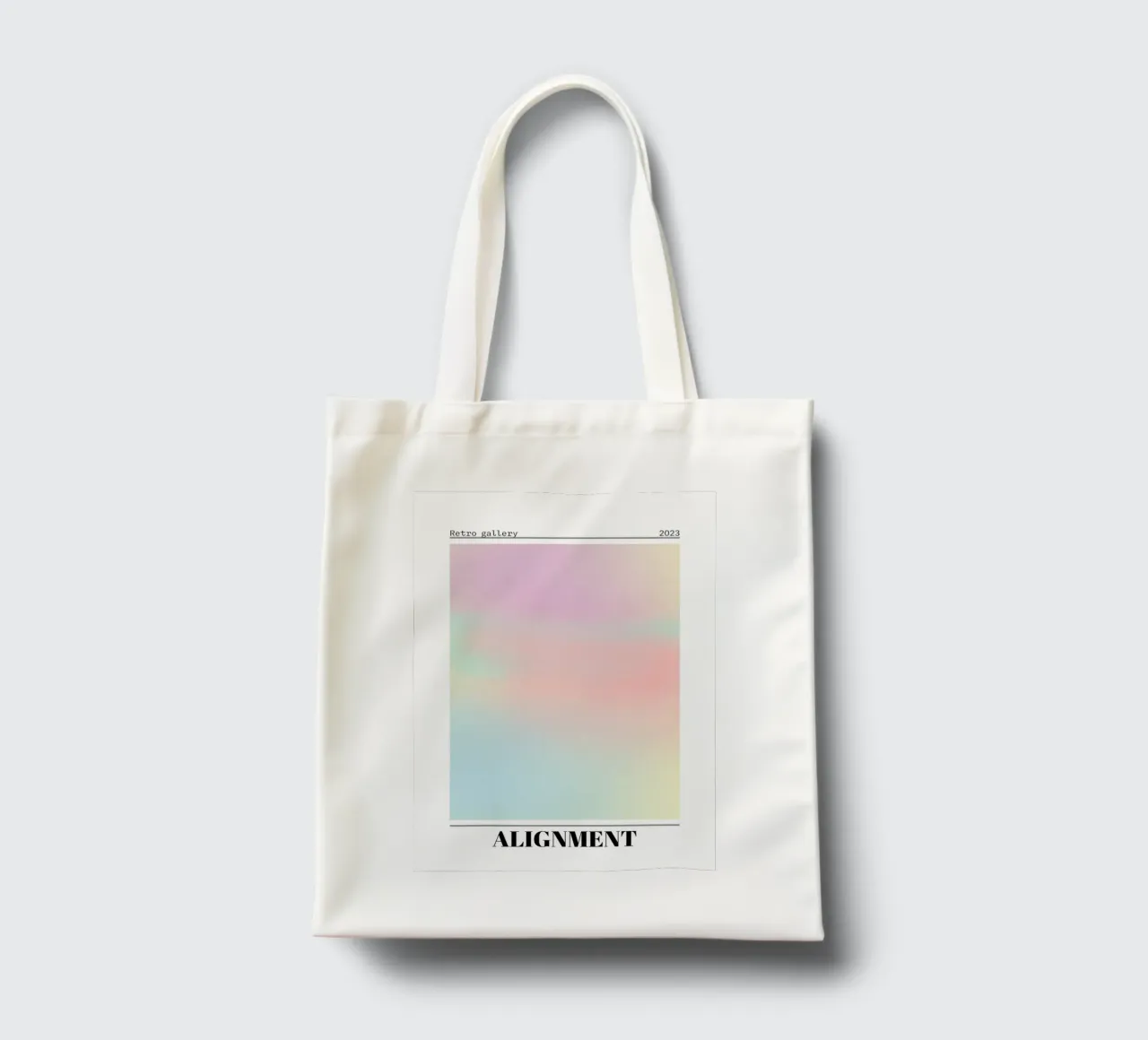 Retro Gallery 2023 - Alignment Pastel Aura Gradient Print tote bag by homdeco
