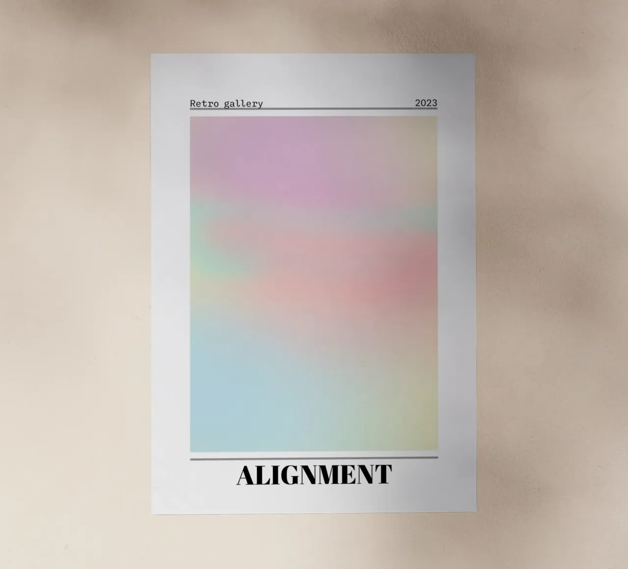 Retro Gallery 2023 - Alignment Pastel Aura Gradient Print backlit film by homdeco