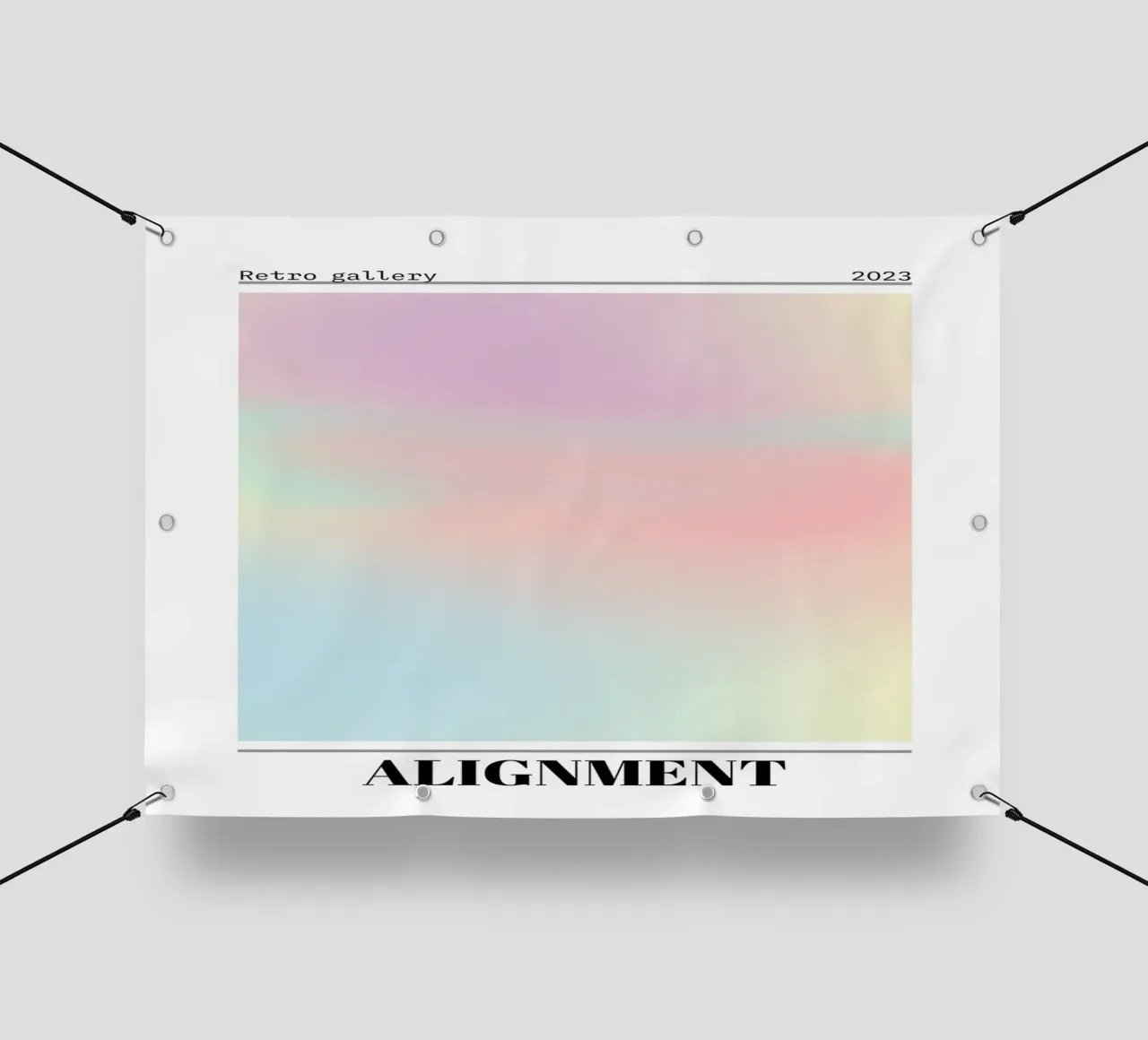 Retro Gallery 2023 - Alignment Pastel Aura Gradient Print pvc cover by homdeco