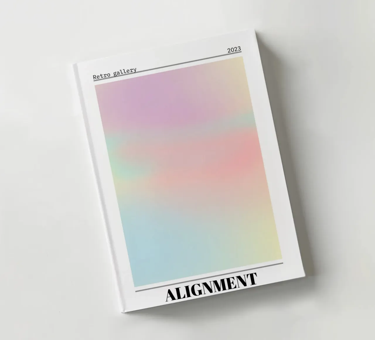 Retro Gallery 2023 - Alignment Pastel Aura Gradient Print notebook by homdeco